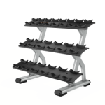 Precor Discovery Series 3 Tier, 10 Pair Dumbbell Rack
